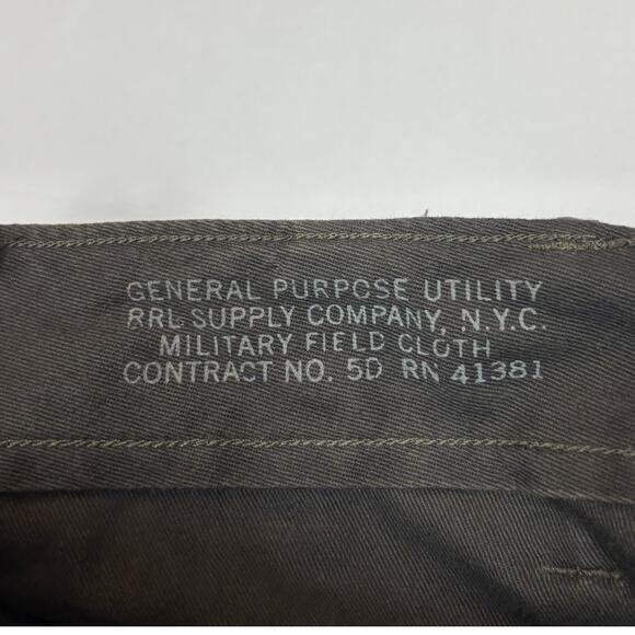 RRL Double RL Ralph Lauren Military 13 Star HBT Herringbone Twill Pants 38x31 - Picture 6 of 15